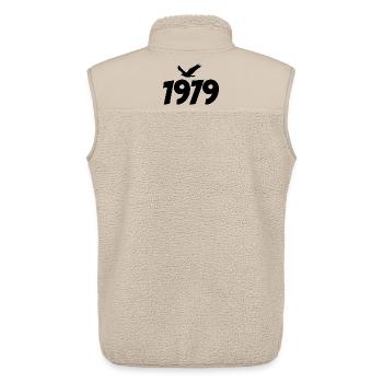 1979 Vintage Jahrgang Adler Grafik - Unisex Sherpaweste von Stanley/Stella - Beige - Hinten - AI Model Male 178 light (178cm)