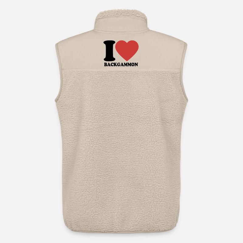I love Backgammon | Brettspiel | Geschenk - Unisex Sherpaweste von Stanley/Stella - Beige