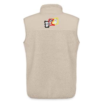Kicker Fußball Stürmer  - Unisex Sherpaweste von Stanley/Stella - Beige - Hinten - AI Model Male 178 light (178cm)