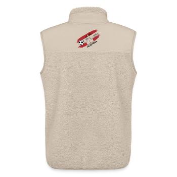 Austria Football Trikot-Anhänger Austria Foot - Unisex Sherpaweste von Stanley/Stella - Beige - Hinten - AI Model Male 178 light (178cm)