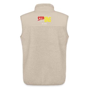 Stay Strong Typo with Confidence - Unisex Sherpa Gilet by Stanley/Stella - beige - Back - AI Model Male 178 light (178cm)