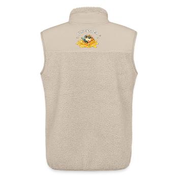 Butter bei die Fische – Lustiger Fisch Spruch - Unisex Sherpaweste von Stanley/Stella - Beige - Hinten - AI Model Male 178 light (178cm)