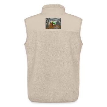 Kürbisköpfiger Reiter - Unisex Sherpaweste von Stanley/Stella - Beige - Hinten - AI Model Male 178 light (178cm)