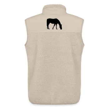 Pferd - Unisex Sherpaweste von Stanley/Stella - Beige - Hinten - AI Model Male 178 light (178cm)