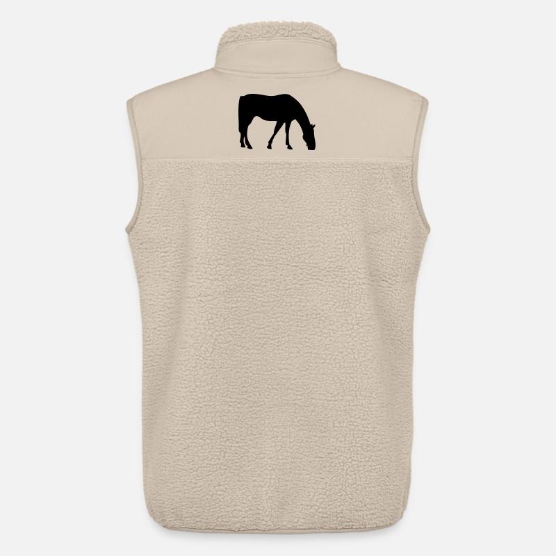 Pferd - Unisex Sherpaweste von Stanley/Stella - Beige