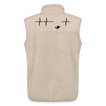 Fallschirmspringer Puls - Unisex Sherpaweste von Stanley/Stella - Beige - Hinten - AI Model Male 178 light (178cm)
