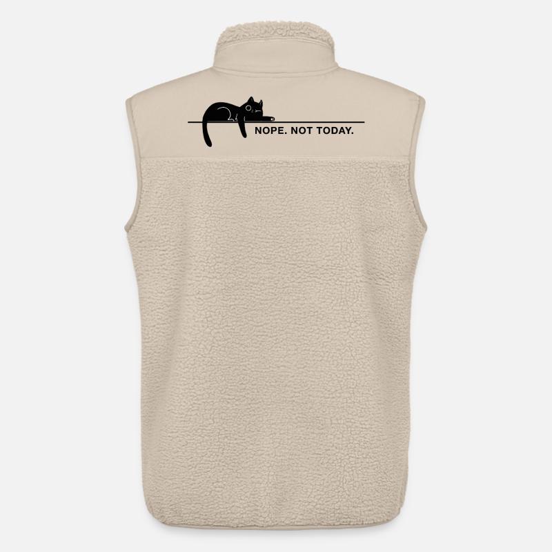 Nope. Not today. – Minimal Katze Statement - Unisex Sherpaweste von Stanley/Stella - Beige