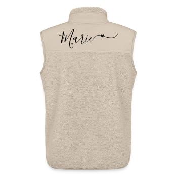 Marie Name Vorname Dekorativ - Unisex Sherpaweste von Stanley/Stella - Beige - Hinten - AI Model Male 178 light (178cm)