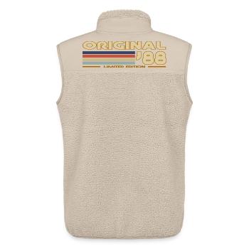 1988 - Unisex Sherpa Gilet by Stanley/Stella - beige - Back - AI Model Male 178 light (178cm)