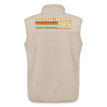 Original85 Retro-Streifen - Unisex Sherpaweste von Stanley/Stella - Beige - Hinten - AI Model Male 178 light (178cm)