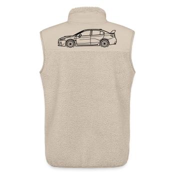 WRX Line Silhouette – Turbo Rally Art - Unisex Sherpaweste von Stanley/Stella - Beige - Hinten - AI Model Male 178 light (178cm)