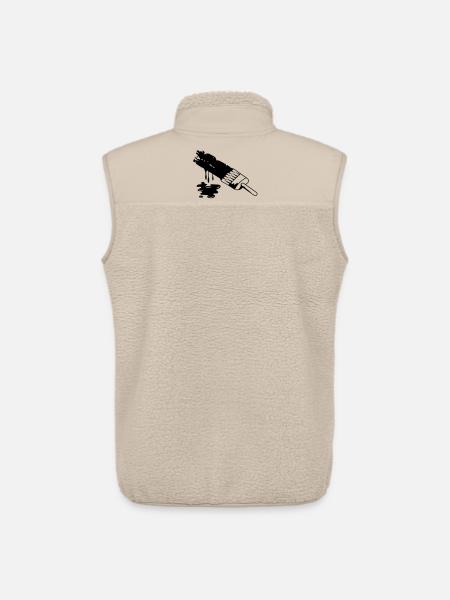 A brush and dripping paint - Unisex Sherpa Gilet by Stanley/Stella - beige