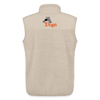 chien - Veste sans manches sherpa unisexe Stanley/Stella - beige - Dos - AI Model Male 178 light (178cm)