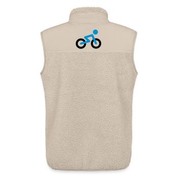 Fahrrad - Unisex Sherpaweste von Stanley/Stella - Beige - Hinten - AI Model Male 178 light (178cm)
