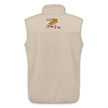 Rostocker Greif 3D - Unisex Sherpaweste von Stanley/Stella - Beige - Hinten - AI Model Male 178 light (178cm)