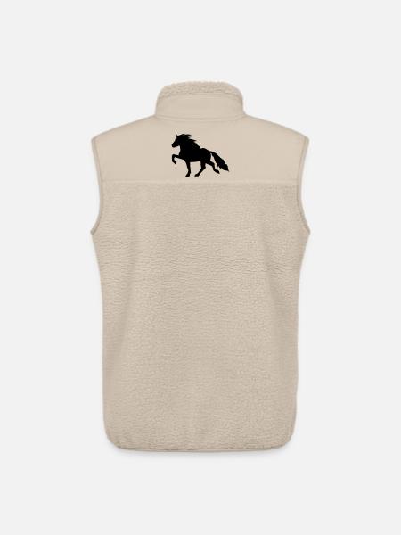 Powerful Icelandic Horse Tölt 7 - Unisex Sherpa Gilet by Stanley/Stella - beige