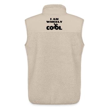 I'm wheely cool. Wheelchair humor * - Unisex Sherpa Gilet by Stanley/Stella - beige - Back - AI Model Male 178 light (178cm)