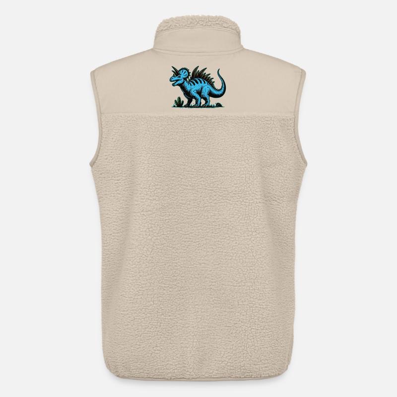 Blauer Mutanten Dinosaurier Design - Unisex Sherpaweste von Stanley/Stella - Beige