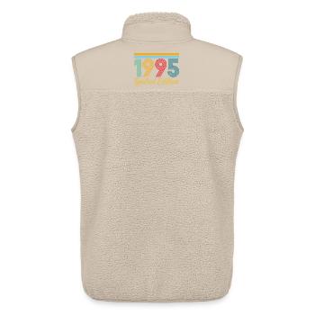 1995 Geburtstag geboren in 1995 Vintage-Retro-Geschenk - Unisex Sherpaweste von Stanley/Stella - Beige - Hinten - AI Model Male 178 light (178cm)