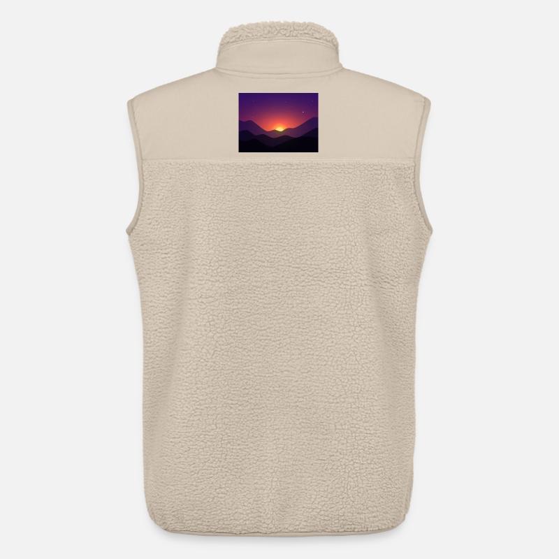 Sunset Mountain im Gefälle - Unisex Sherpaweste von Stanley/Stella - Beige