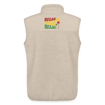 Reggae Palm Trees - Unisex Sherpa Gilet by Stanley/Stella - beige - Back - AI Model Male 178 light (178cm)