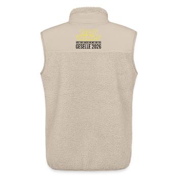 Geselle 2026 Das wars - Unisex Sherpaweste von Stanley/Stella - Beige - Hinten - AI Model Male 178 light (178cm)