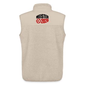 Meister 2026 Meisterschaft - Unisex Sherpaweste von Stanley/Stella - Beige - Hinten - AI Model Male 178 light (178cm)