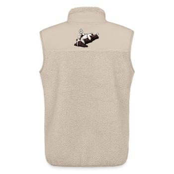 Münsterländer Münsterländer propriétaire Münsterhund - Veste sans manches sherpa unisexe Stanley/Stella - beige - Dos - AI Model Male 178 light (178cm)