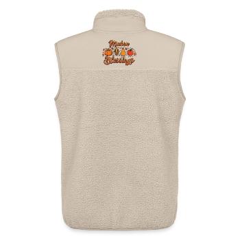 Mabon-Segnung Heidnische Herbst-Tagundnachtgleiche Herbst-Tagundnachtgleiche - Unisex Sherpaweste von Stanley/Stella - Beige - Hinten - AI Model Male 178 light (178cm)