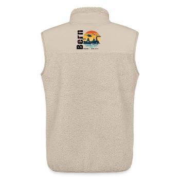 Bern Skyline Vintage Sunset - Unisex Sherpaweste von Stanley/Stella - Beige - Hinten - AI Model Male 178 light (178cm)