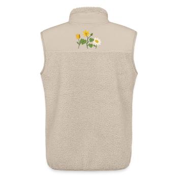 Blumen · Naturfreunde · Tulpe - Unisex Sherpaweste von Stanley/Stella - Beige - Hinten - AI Model Male 178 light (178cm)