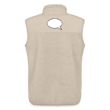 Sprechblase weiss used - Unisex Sherpaweste von Stanley/Stella - Beige - Hinten - AI Model Male 178 light (178cm)