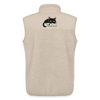 Nicht jetzt, Katze - Unisex Sherpaweste von Stanley/Stella - Beige - Hinten - AI Model Male 178 light (178cm)