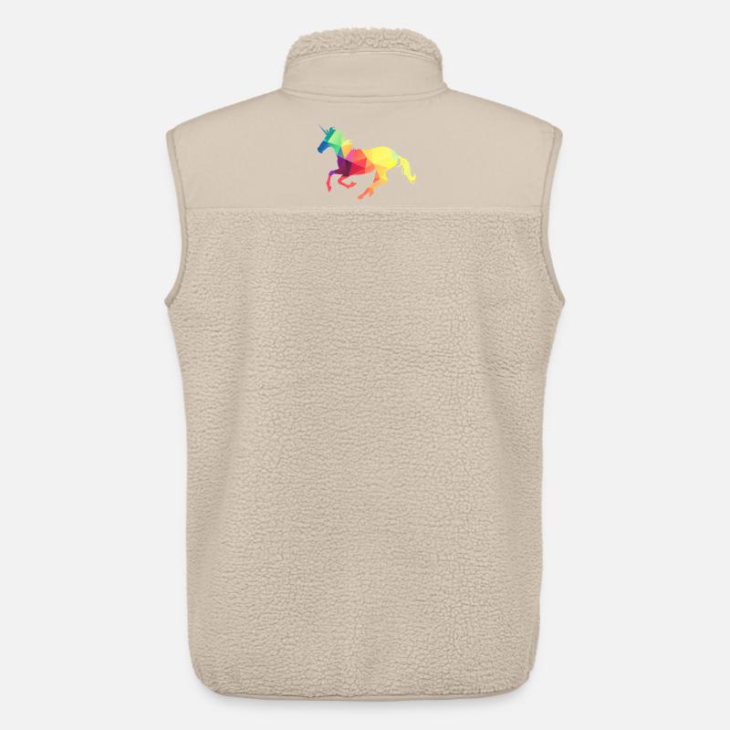 Buntes Einhorn - Unisex Sherpaweste von Stanley/Stella - Beige