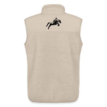Saut d’obstacles, saut d’obstacles, concours complet - Veste sans manches sherpa unisexe Stanley/Stella - beige - Dos - AI Model Male 178 light (178cm)