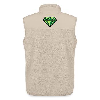 Diamond (Gemstone Brilliant Symbol / POS Gre 3C) - Unisex Sherpa Gilet by Stanley/Stella - beige - Back - AI Model Male 178 light (178cm)
