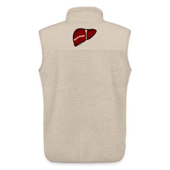 Hépatologie de la bile hépatique - Veste sans manches sherpa unisexe Stanley/Stella - beige - Dos - AI Model Male 178 light (178cm)