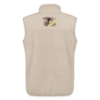 Cycliste cycliste Graffiti 2008 - Veste sans manches sherpa unisexe Stanley/Stella - beige - Dos - AI Model Male 178 light (178cm)