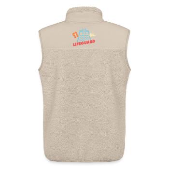 Schwimmmeister Liebe Bademeister Schwimmer - Unisex Sherpaweste von Stanley/Stella - Beige - Hinten - AI Model Male 178 light (178cm)
