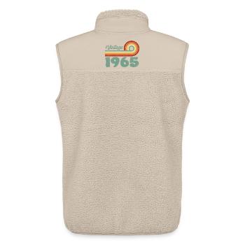 Classic 1965 Memorable Anniversary 1965 Retro - Unisex Sherpa Gilet by Stanley/Stella - beige - Back - AI Model Male 178 light (178cm)