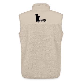 Domestic Cattle Cow - Unisex Sherpa Gilet by Stanley/Stella - beige - Back - AI Model Male 178 light (178cm)