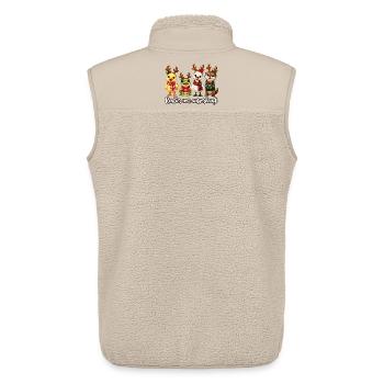 Rentier war ausverkauft – tierisch Weihnachten - Unisex Sherpaweste von Stanley/Stella - Beige - Hinten - AI Model Male 178 light (178cm)