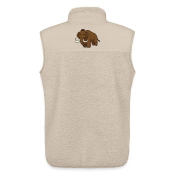 Mammut Eiszeittiere Eiszeit Steinzeit - Unisex Sherpaweste von Stanley/Stella - Beige - Hinten - AI Model Male 178 light (178cm)