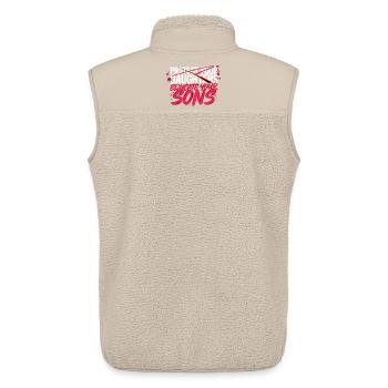 Beschütze deine Töchter, erziehe deine Söhne - Unisex Sherpaweste von Stanley/Stella - Beige - Hinten - AI Model Male 178 light (178cm)