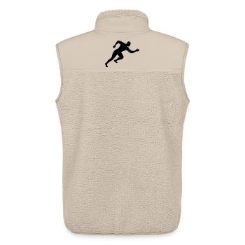 läufer - Unisex Sherpaweste von Stanley/Stella - Beige - Hinten - AI Model Male 178 light (178cm)