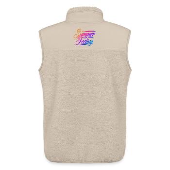 Summer feeling - Unisex Sherpaweste von Stanley/Stella - Beige - Hinten - AI Model Male 178 light (178cm)