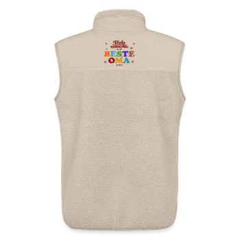 Frohe Weihnachten für die Beste Oma - XMAS Danke - Unisex Sherpaweste von Stanley/Stella - Beige - Hinten - AI Model Male 178 light (178cm)