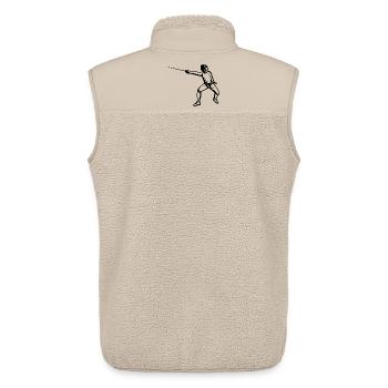 Lustiger Fechter - Unisex Sherpaweste von Stanley/Stella - Beige - Hinten - AI Model Male 178 light (178cm)