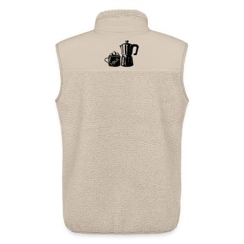 Coffee Hike - Mountain Espresso [Schwarz] - Unisex Sherpaweste von Stanley/Stella - Beige - Hinten - AI Model Male 178 light (178cm)