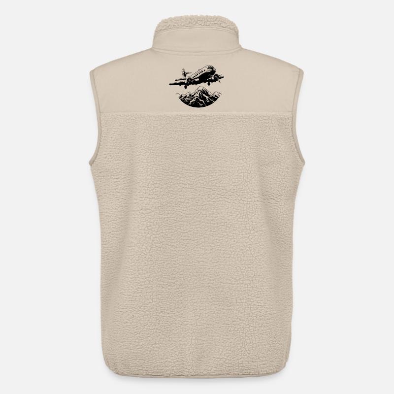 Flugzeug Grafik - Unisex Sherpaweste von Stanley/Stella - Beige